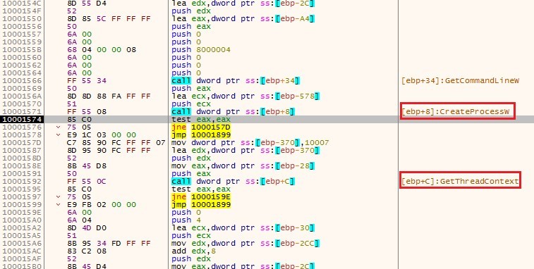 Trickbot createprocess1